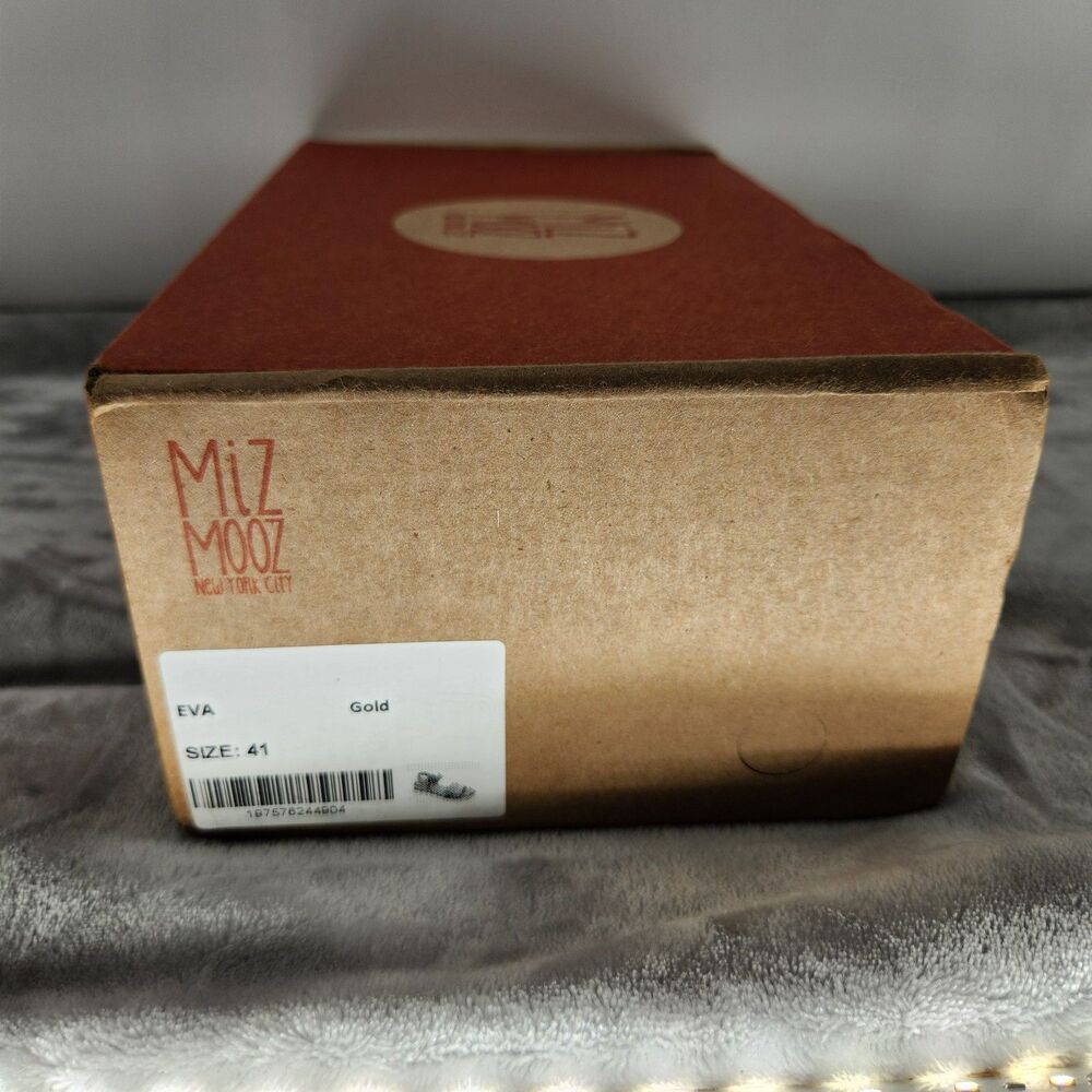 Miz Mooz Women's Size 10 Gold Eva Leather Adjustable Sports Sandals New With Box